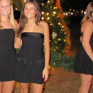 Amanda Uprichard Black Strapless Dress